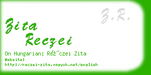 zita reczei business card